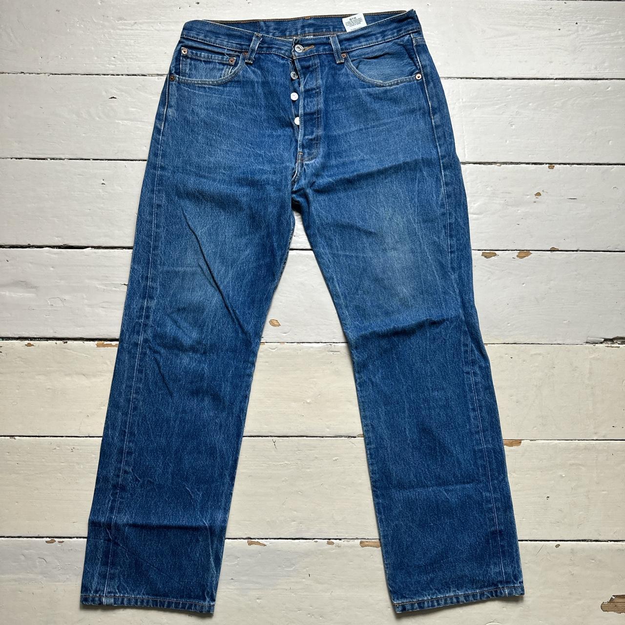 Levis 501 Navy Baggy Jeans