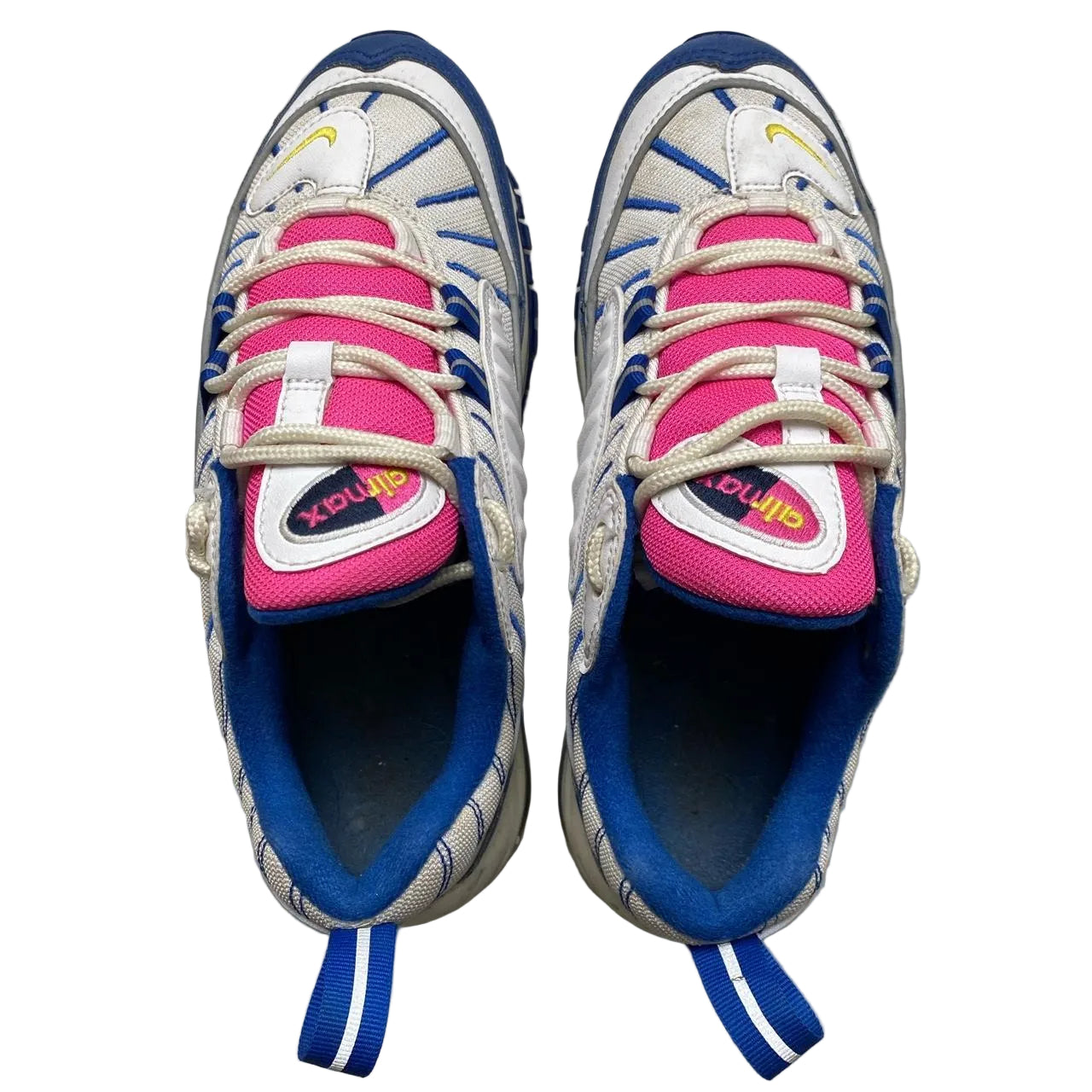 Nike Air Max 98 Blue Pink Yellow and White (UK 4)