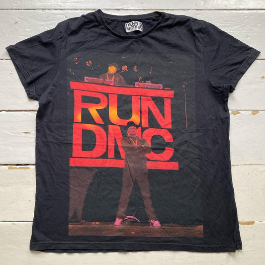 RUN DMC Vintage Dennis Morris Black and Red T Shirt