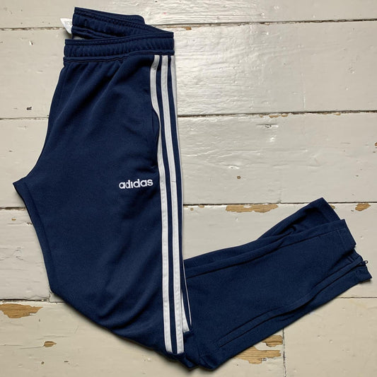 Adidas Climalite Navy and White Slim Track Pant Joggers