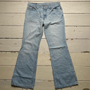 Levis 514 Womens Flared Light Blue Jeans