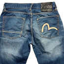 Evisu Vintage Light Blue White Daicock Swoosh Jeans (30W)