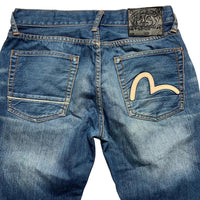 Evisu Vintage Light Blue White Daicock Swoosh Jeans (30W)