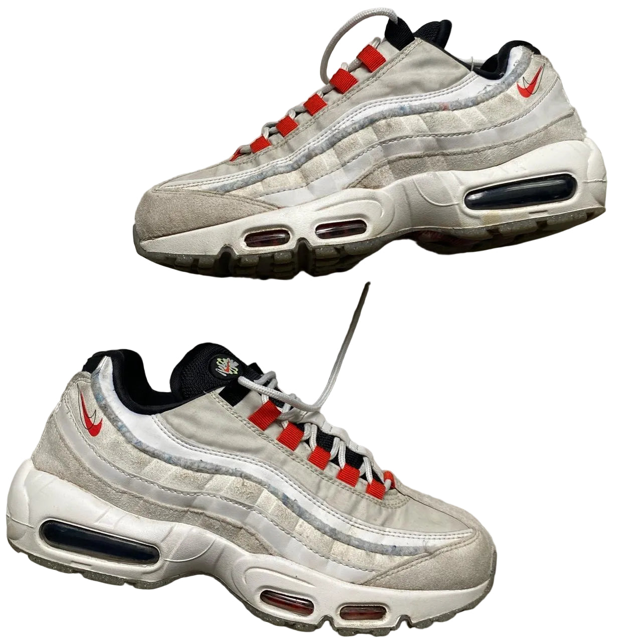 Nike Air Max 95 Light Bone Habanero Red (UK 8)