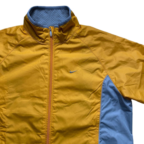 Nike Clima Fit Womens Vintage Orange and Grey Swoosh Shell Tracksuit Windbreaker Jacket (M)