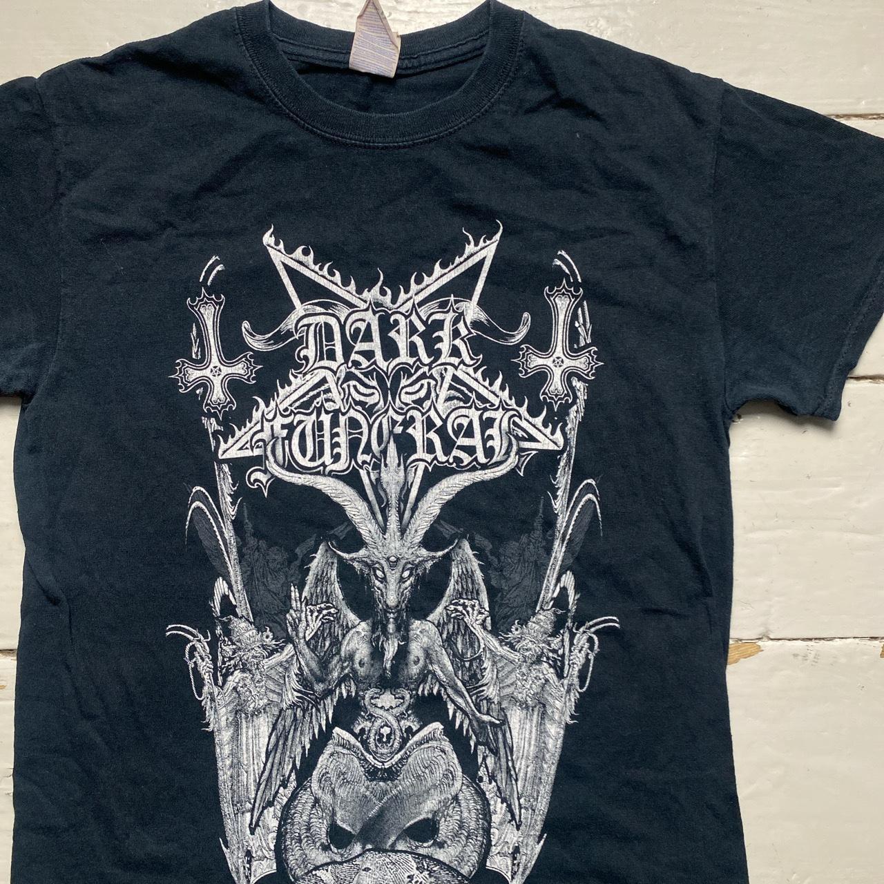 Dark Funeral Heavy Metal Goth Grunge T Shirt Black and White