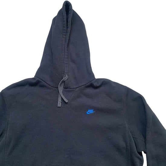 Nike Vintage Swoosh Hoodie Black and Blue (XL)