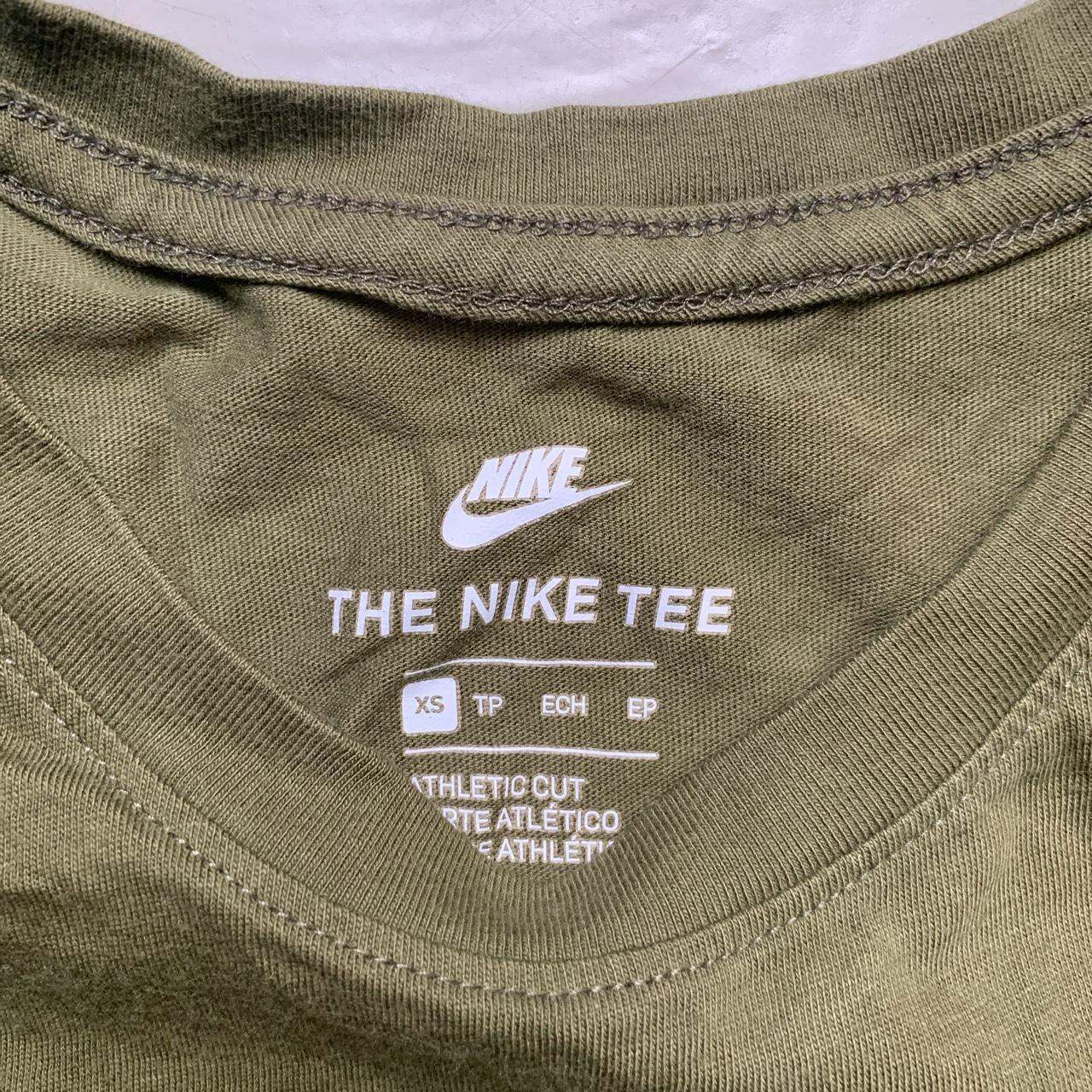 Nike Swoosh Khaki Green and Black T Shirt