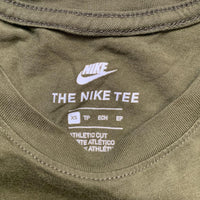 Nike Swoosh Khaki Green and Black T Shirt (XS)