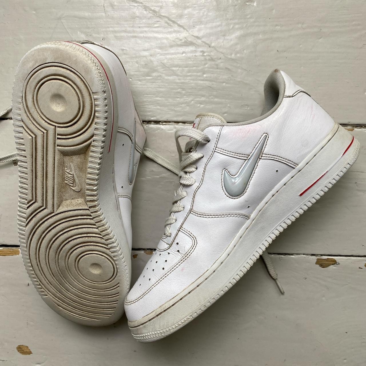 Nike Air Force 1 Jewel White and Red