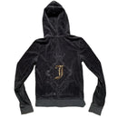 Juicy Couture Grey and Gold Velour Tracksuit (M/S)