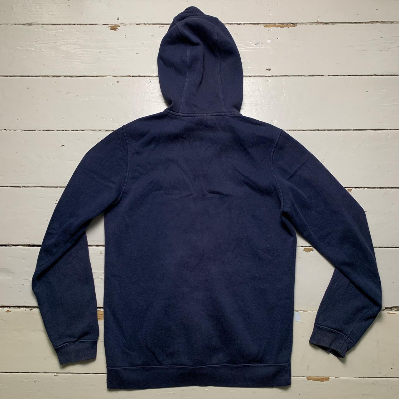 Nike Swoosh Navy Blue and White Hoodie