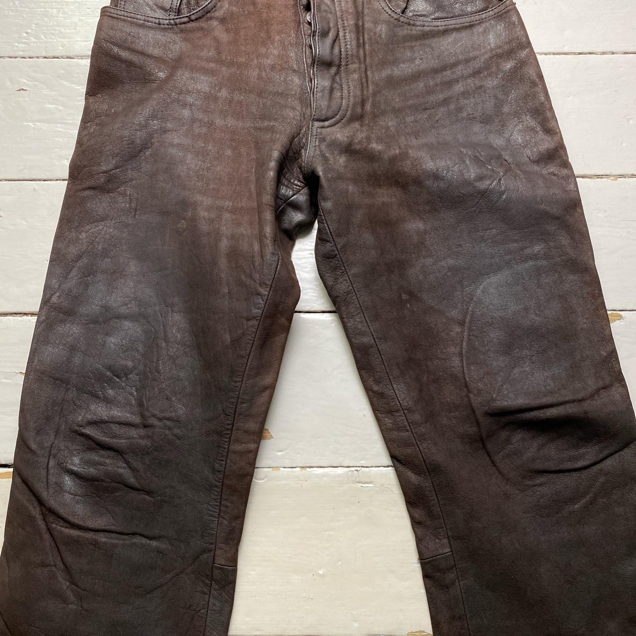 Nugget London Vintage Brown Heavy Leather Trousers