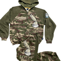 Lot 29 Vintage Bugs Bunny Looney Tunes Full Camouflage Tracksuit (S)