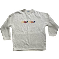 NAFNAF Vintage Cream White Rainbow Spellout Jumper (S)