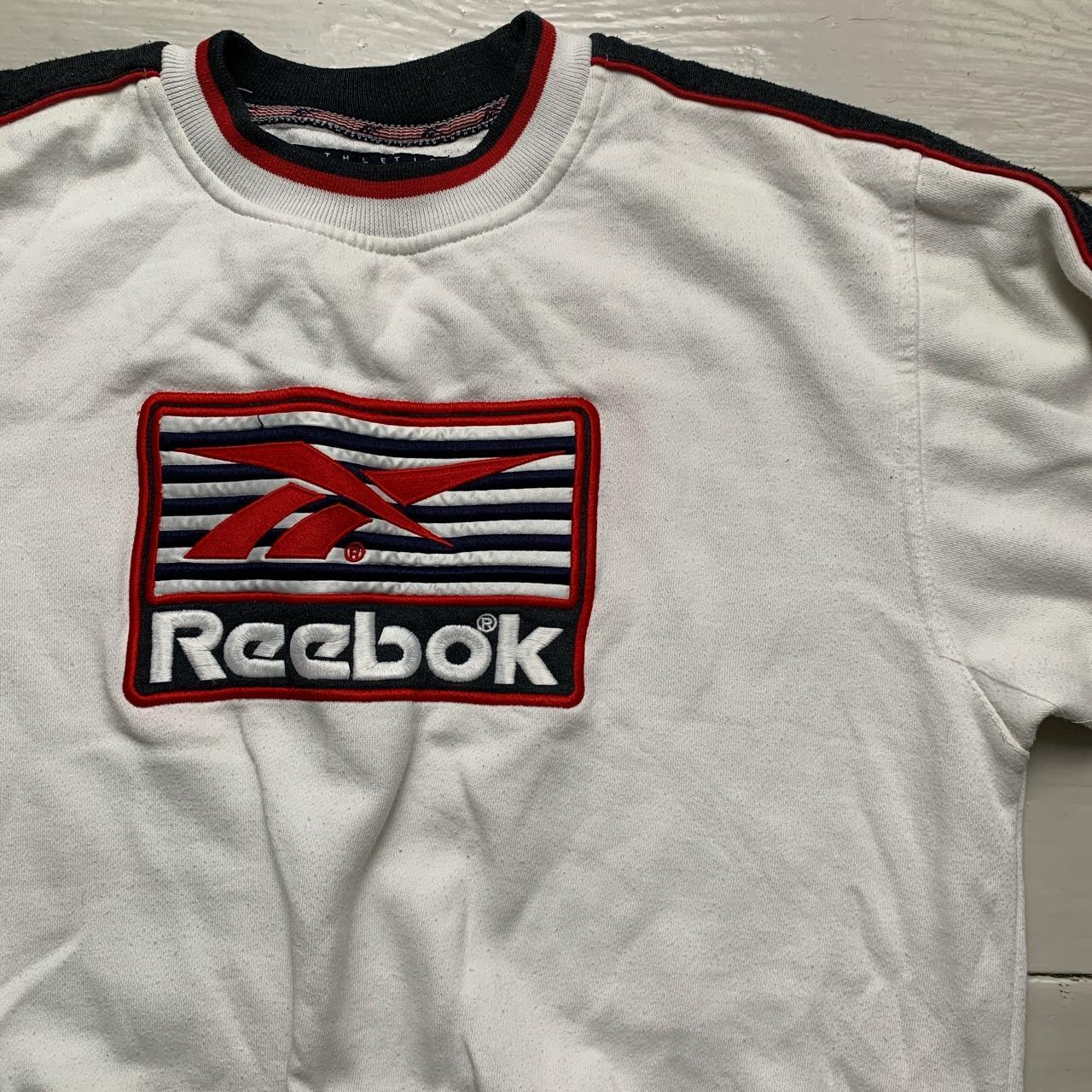 Reebok Vintage 90’s White Navy and Red Jumper