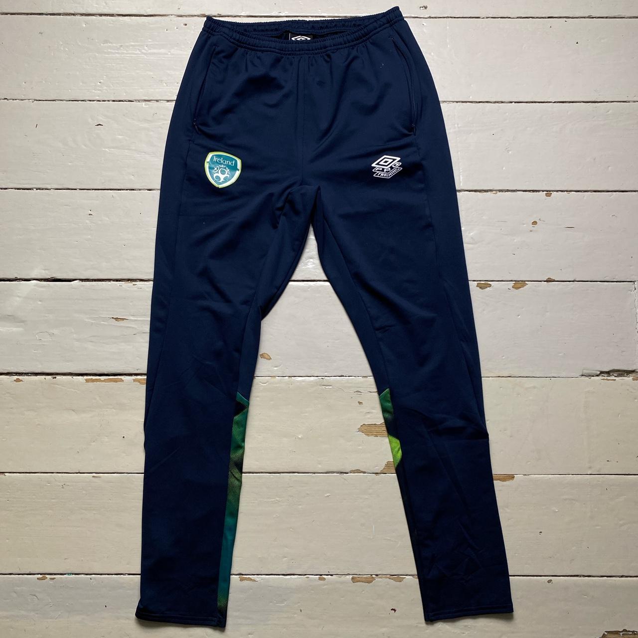 Ireland Umbro Football Track Pant Navy and Green Bottoms