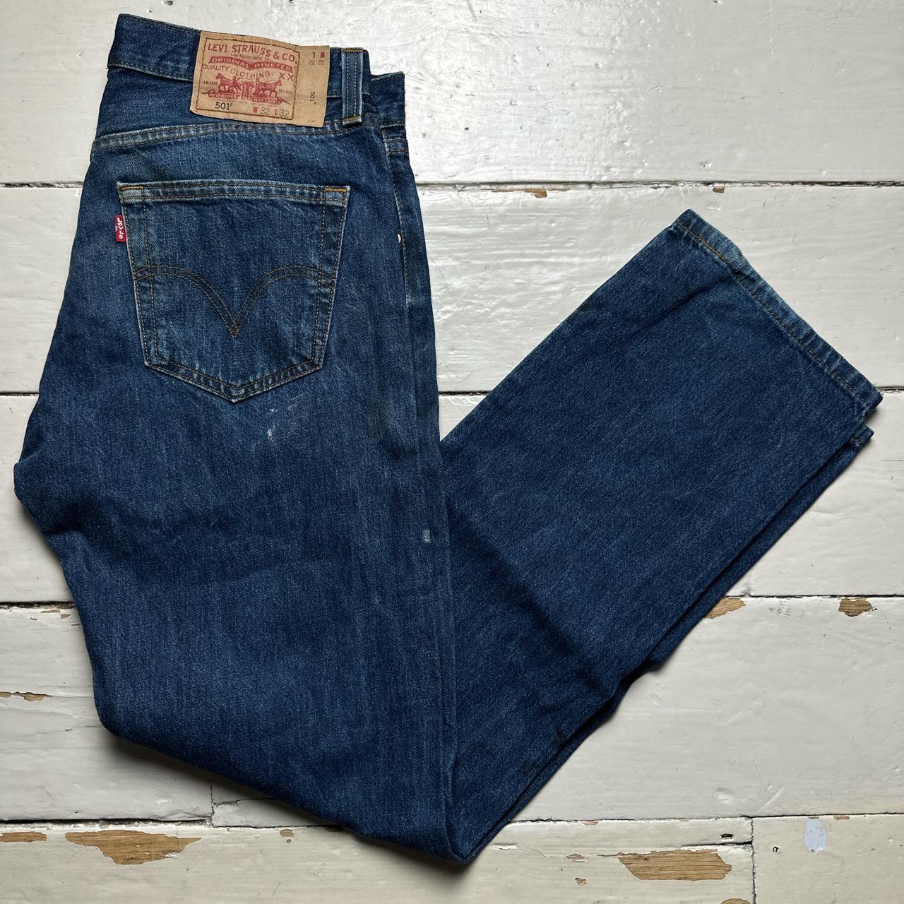 Levis 501 Vintage Navy Distressed Jeans