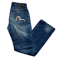 Evisu Vintage Light Blue White Daicock Swoosh Jeans (30W)