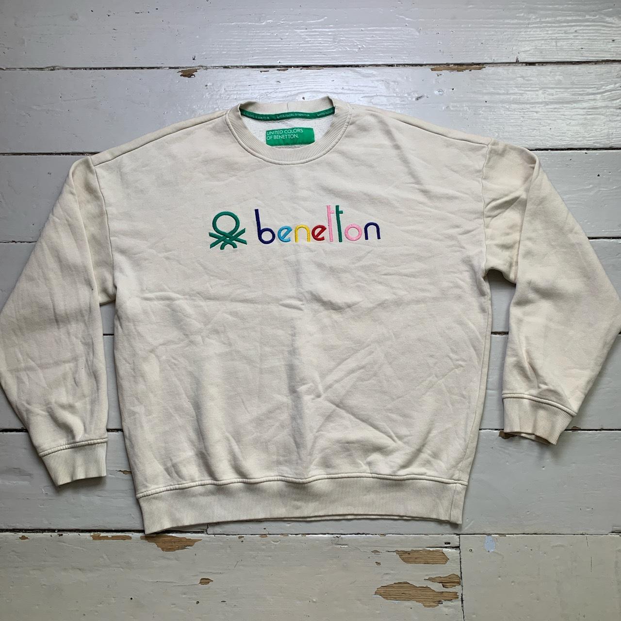 Benetton Cream Multi Colour Full Tracksuit Jumper and Joggers