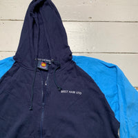 West Ham United Navy and Blue Vintage Merch Hoodie