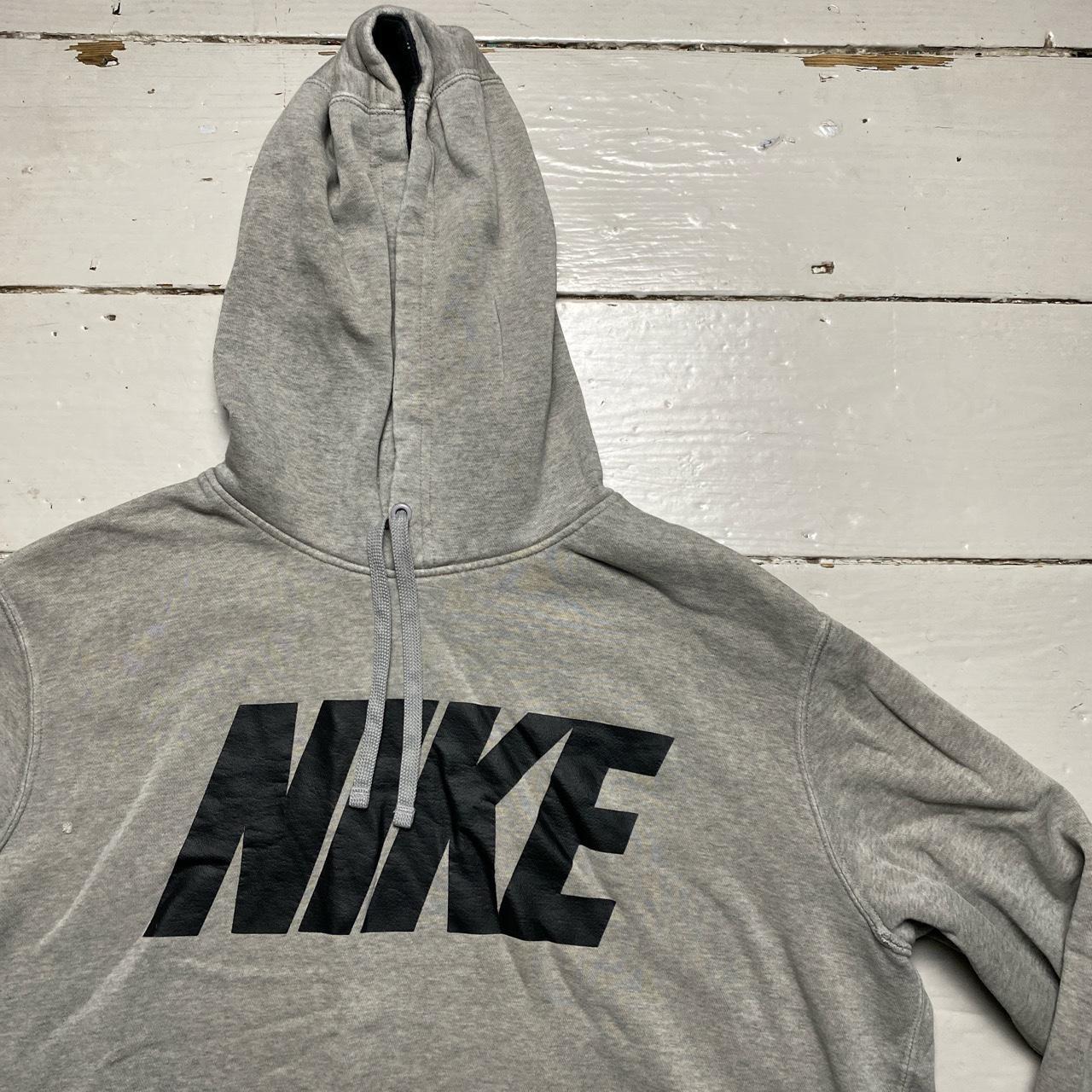 Nike Club Spellout Grey and Black Hoodie