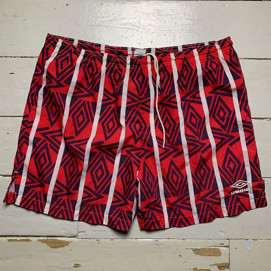 Umbro Vintage 90’s Shorts Red and Navy