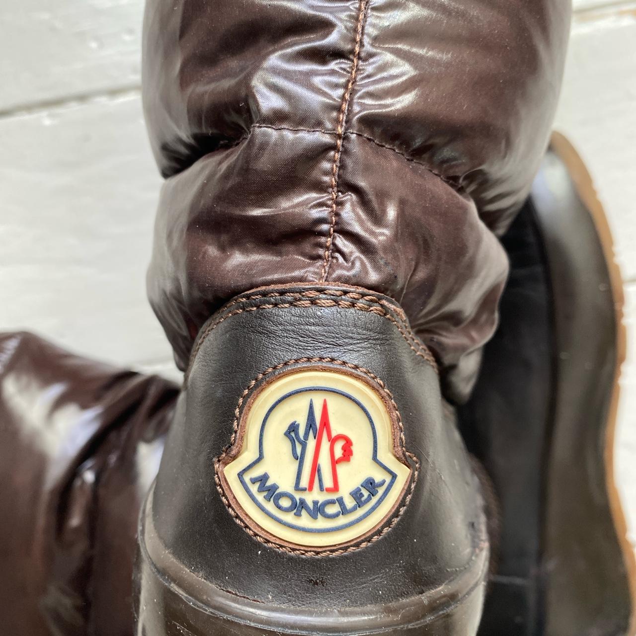 Moncler Brown Puffer Duvet Boots