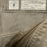 All Saints Corduroy Khaki Jeans (34W)