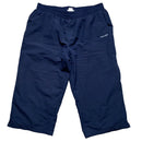 Reebok Navy and White Shell Tracksuit Bottom Shorts