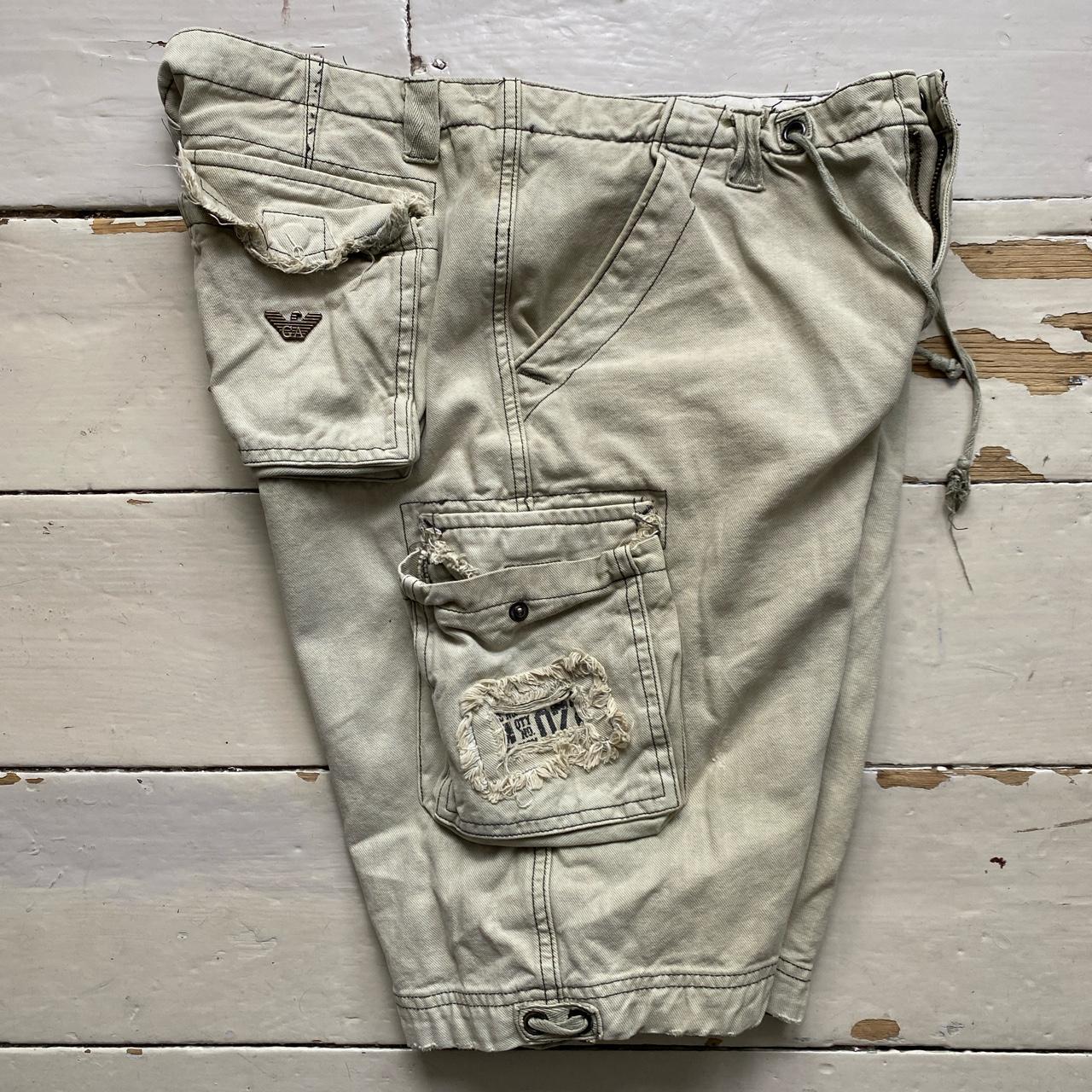 Armani Jeans Vintage Cargo Army Jorts Jean Shorts