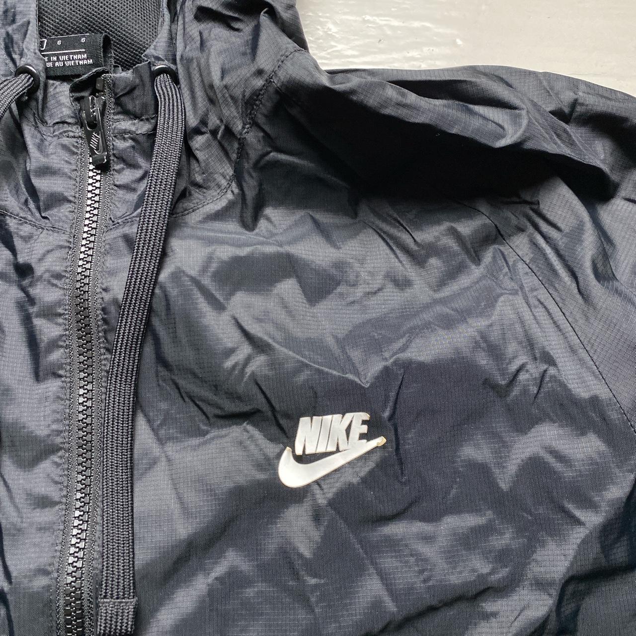 Nike Black and White Swoosh Shell Windbreaker Tracksuit Jacket