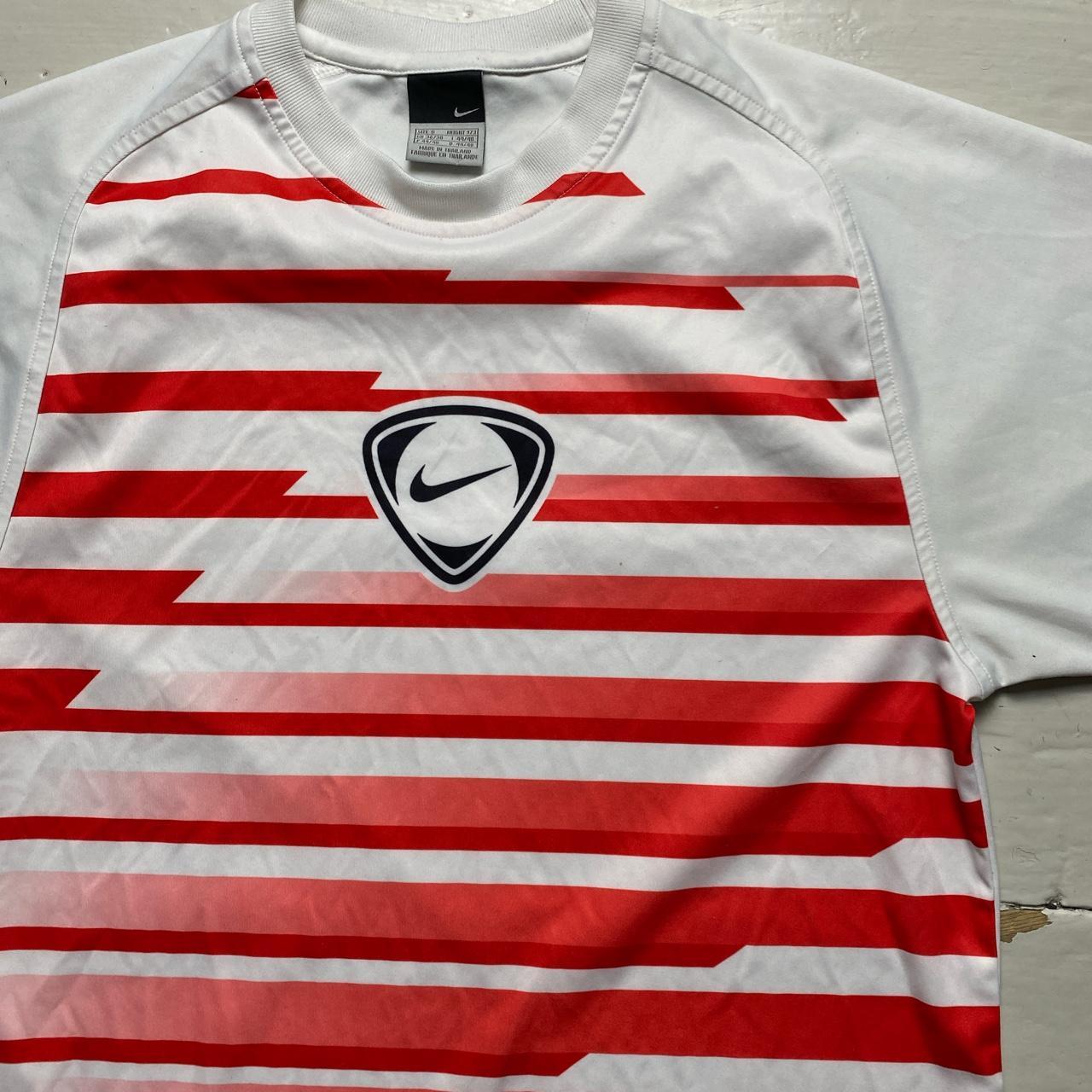 Nike Football Vintage Red and White T Shirt