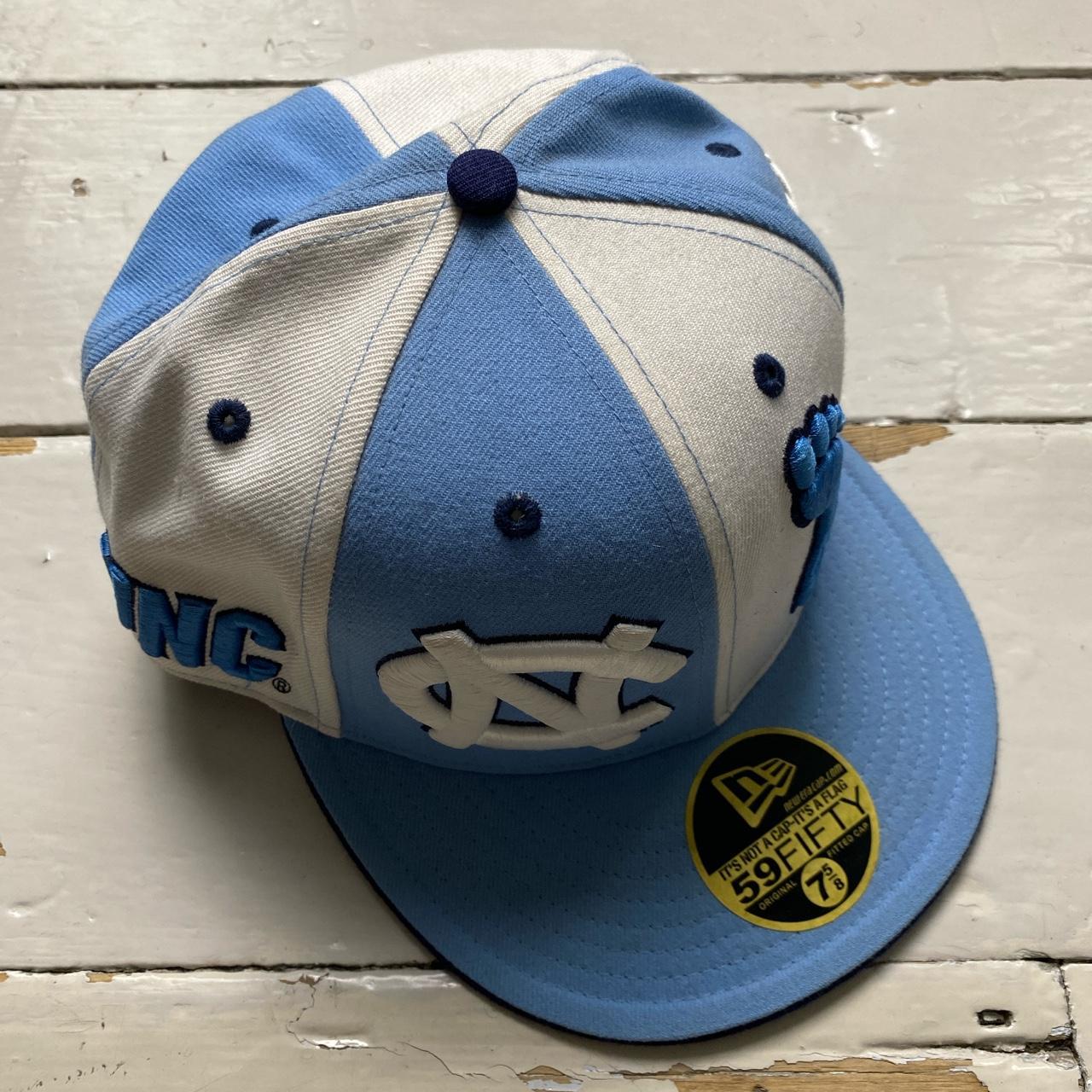 New Era UNC Baby Blue and White Vintage Fitted Cap