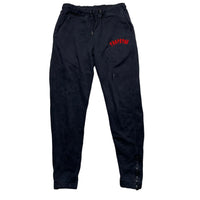 Trapstar Black Red and White Contrast Stitch Slim Joggers (XS)