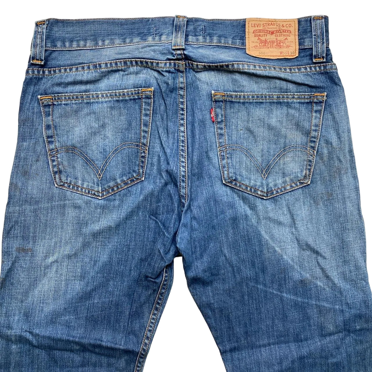 Levis 506 Vintage Baggy Distressed Jeans (36W)