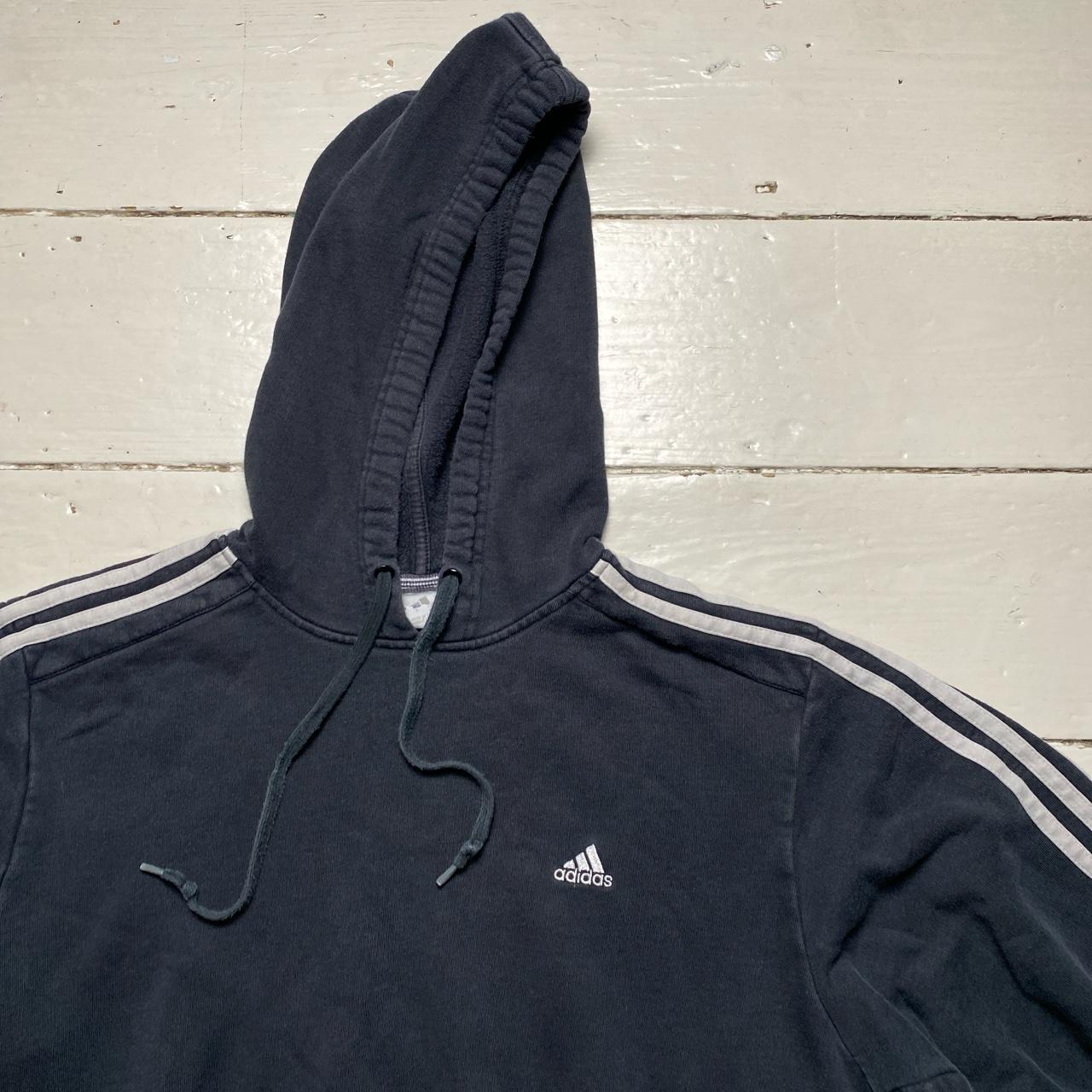 Adidas Vintage Essentials Black and White Hoodie