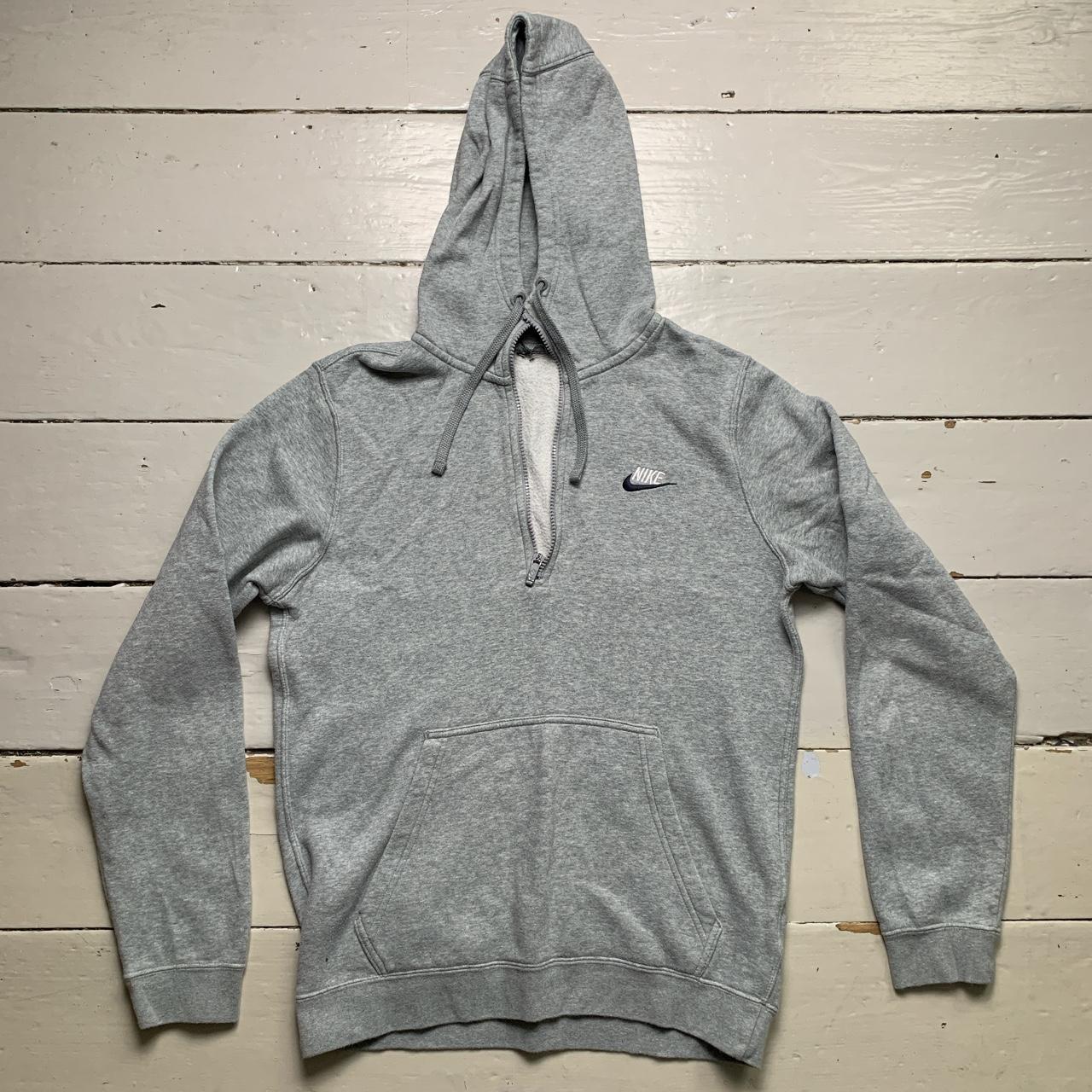 Nike Swoosh Grey Black and White Hoodie