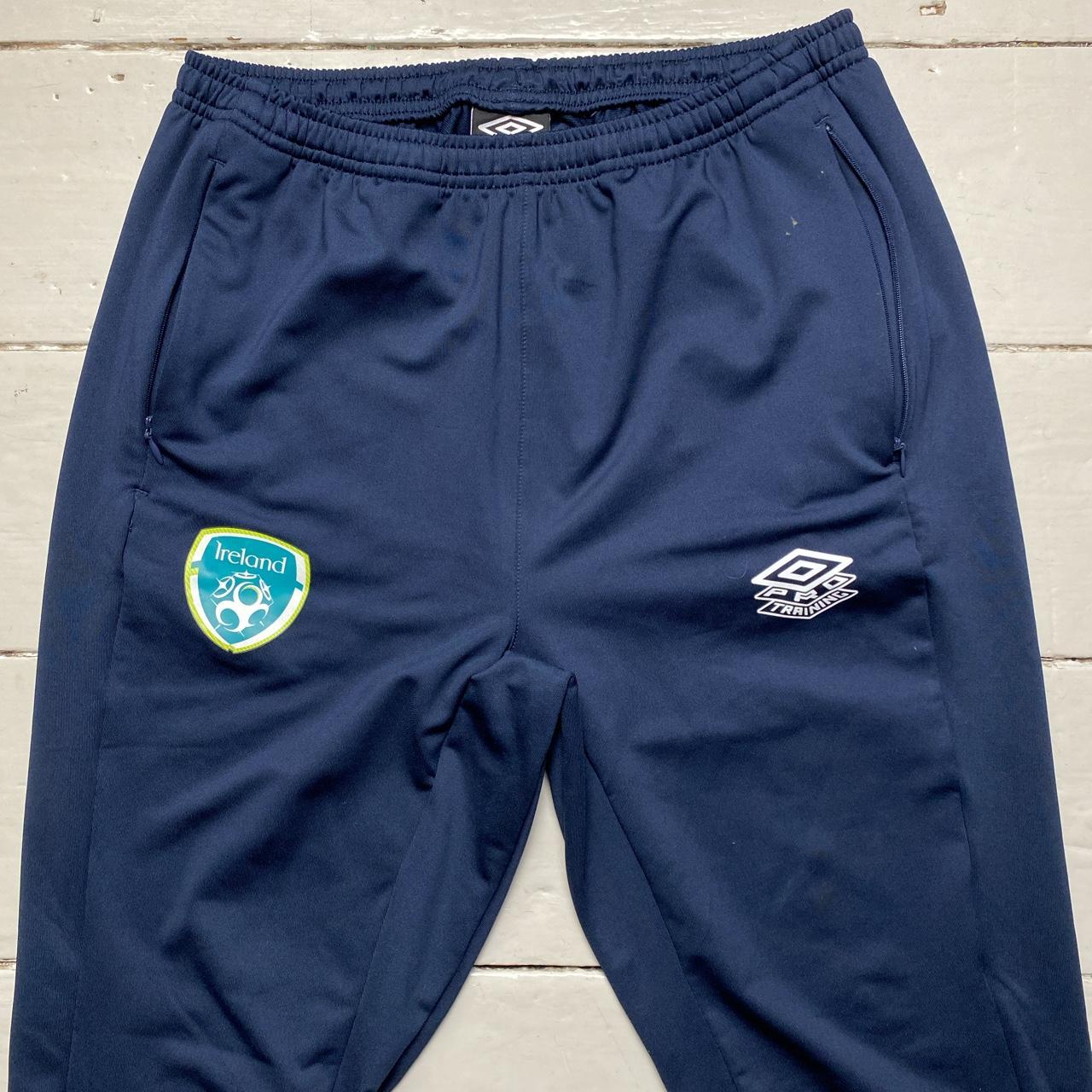 Ireland Umbro Football Track Pant Navy and Green Bottoms