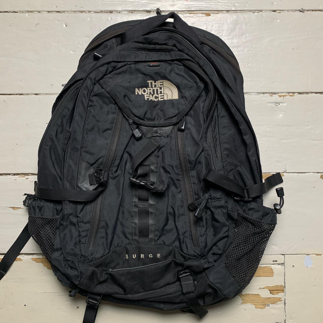 The North Face Surge Hiking Bag Rucksack Black and White