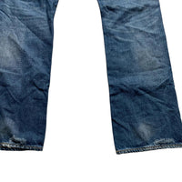 Levis 527 Bootcut Baggy Blue Distressed Jeans (32W)