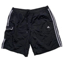Adidas Vintage Shell Track Pant Cargo Shorts Black and Silver (2XL)