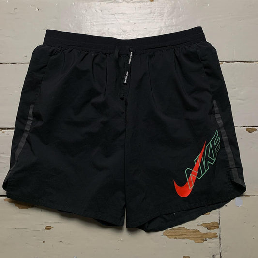 Nike Running Black Red and Green Shorts