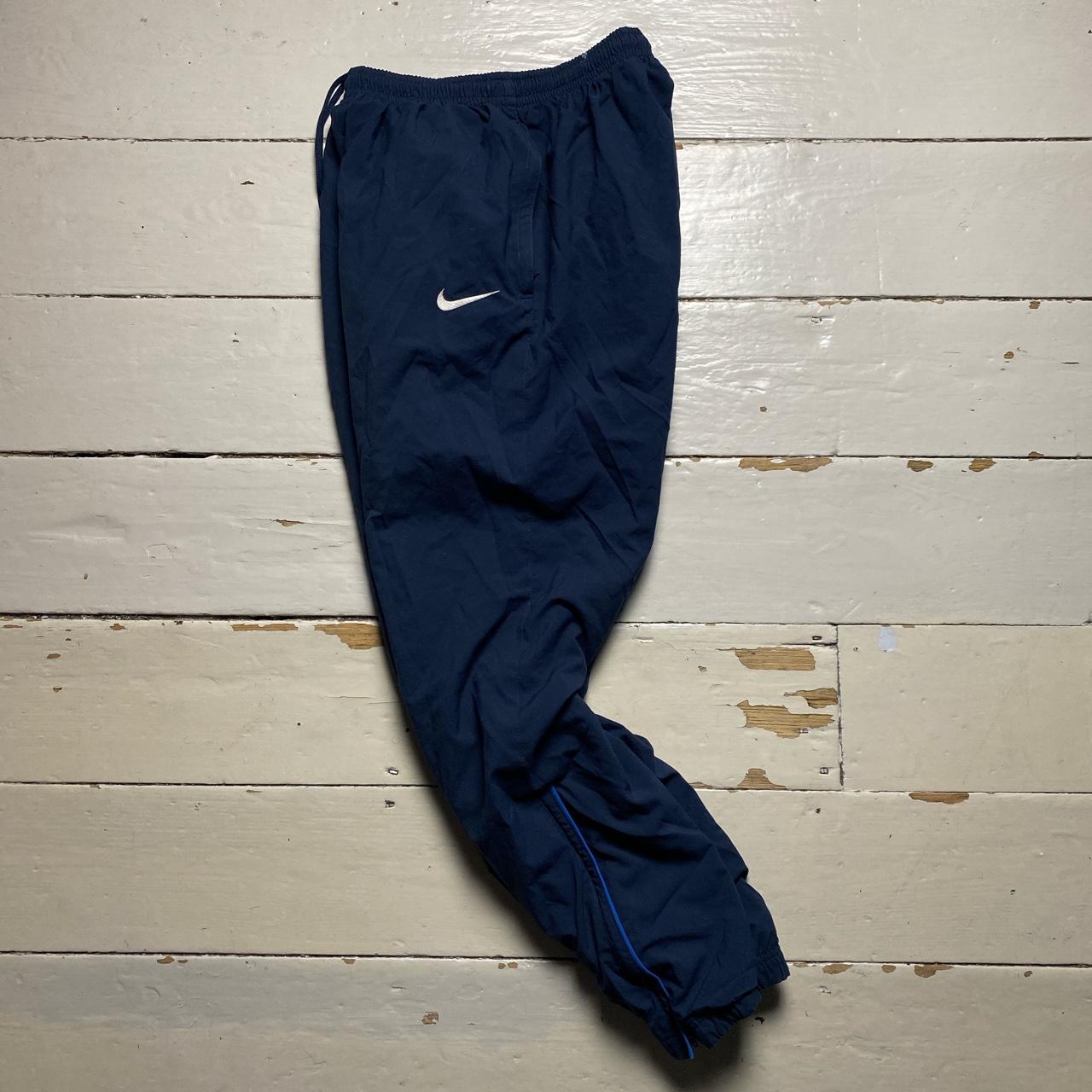 Nike Baggy Shell Bottoms Navy White and Blue