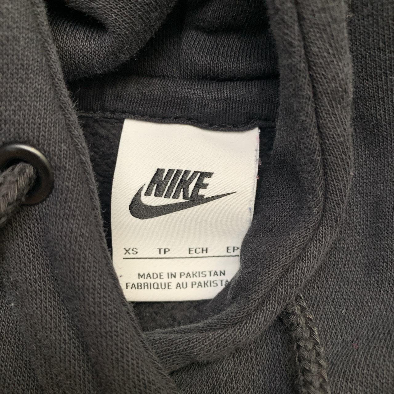 Nike Centre Swoosh Black and White Hoodie (XS)