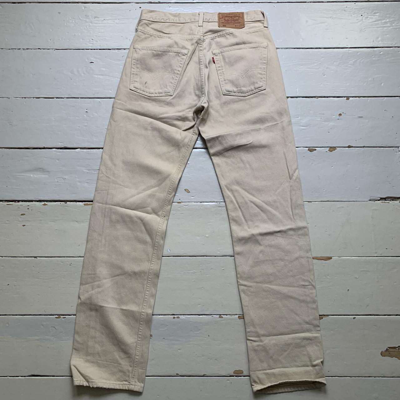 Levis 501 Cream Jeans