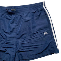 Adidas Performance Essentials Navy and White Strip Shorts (2XL)