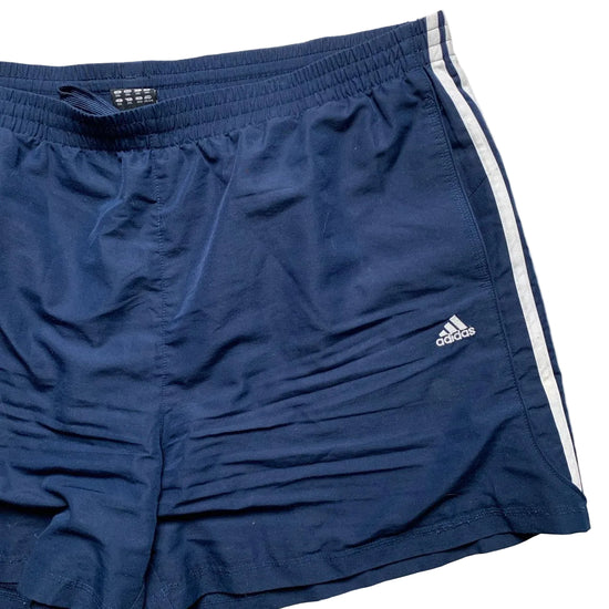Adidas Performance Essentials Navy and White Strip Shorts (2XL)
