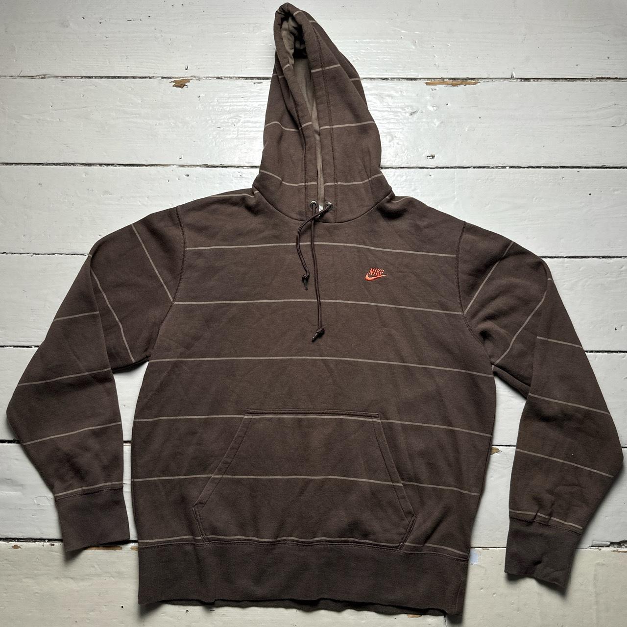 Nike Vintage Brown and Orange Swoosh Hoodie