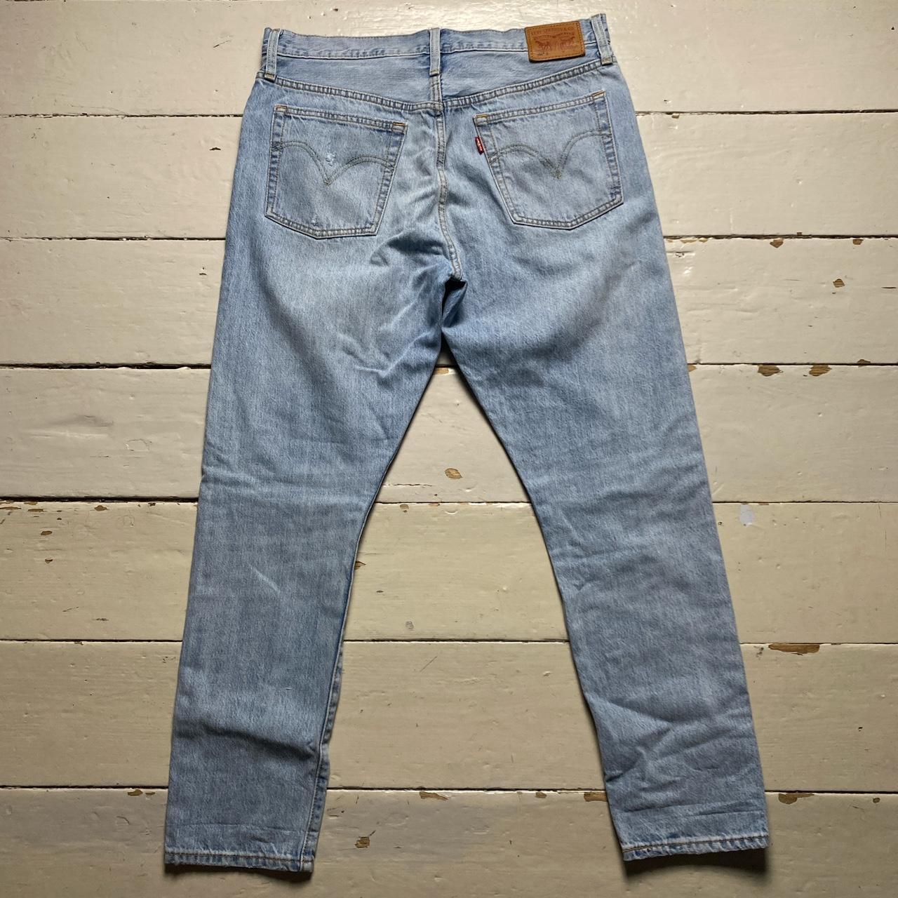 Levis 501 S Light Blue Distresed Jeans